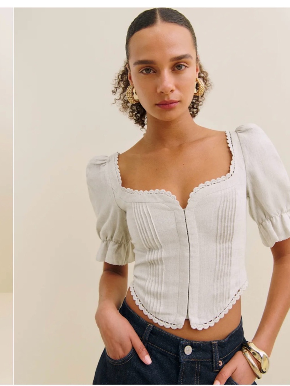 Reformation simmie linen top - Picture 2 of 7